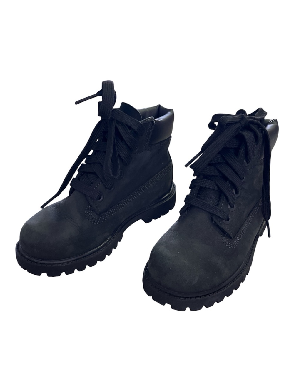 Timberland Premium 6" Waterproof Black Nubuck Boots Toddler Kid Size 11M EUC